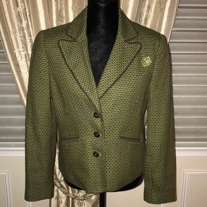 Gorgeous Green and Brown Blazer